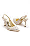 Women's Stoned Style Heeled Evening Dress Shoes