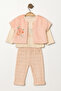 Baby Girl Plush Vest Set 3-Piece Set - 2