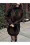 Retro Style Diamond Patterned Oversized Knitwear Tunic - New Season Relaxed Fit Winter Women's Knitted Tunic