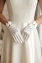 Bridal Satin Gloves – Elegant and Stylish Bridal Accessory with Bow for Wedding, Marriage, Engagement - 2