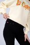 Susie High Waist Straight Cut Straight Leg 100% Cotton Black Women's Trousers - 4