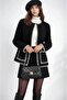 Women's Mock Neck Thread Knit Detailed Comfortable Fit Long Sleeve Design Knitwear Jacket - 3