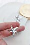 Wavy Star Silver Color Women's Earrings - 2