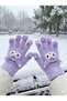 Kuromi Figure-Figured Lycra Knitted Gloves with Toy Fingers, Standard for Ages 3-10