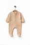 Newborn Baby Corded Fabric Romper – Soft Textured, Long Sleeved, Footed Baby Romper - 3