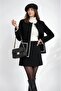 Women's Mock Neck Thread Knit Detailed Comfortable Fit Long Sleeve Design Knitwear Jacket - 5