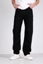 Men's Baggy Denim Trousers High Waist Loose Fit Casual Comfortable Jean Straight Black