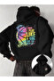 Printed women's/men's unisex Oversized Hooded sweatshirt