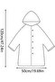 Unisex Children's Black Waterproof Raincoat with Snap Fasteners Hooded - 7