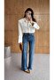 Wide Leg Raw Hem Blue Jean