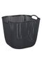 Gray Plastic Storage Basket Chain Pattern with Handles 38L