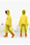 Unisex Children's Yellow Water-Resistant Raincoat with Snap Fasteners Hooded - 4