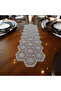 Tablecloth Runner Off-White with French Lace Detail |   Off-White Color, Table Runner - 5