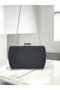 Black Luxury Suede Crystal Stone Metal Handle Chain Women's Evening Dress Bag Wedding Engagement Graduation - 5