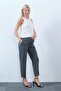 Maternity Flexible Abdominal Band Adjustable Waistband Mom Fit Classic Fabric Trousers Anthracite - 4