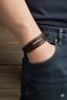 Special 5-Piece Men's Genuine Leather Bracelet with Knitted Detail for Lovers - 4