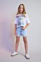 Crew Neck Printed Short Sleeve Crop T-Shirt Girls (24 Hs) - 2