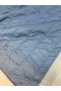 Light Blue Quilted Fabric Coat Hanger - Single Sided - 4