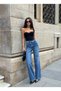 Women's Asymmetrical High Waist Palazzo Fit Jean