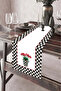 40X140Cm Woven Stain Resistant Printed Thai Feather Fabric Table Cloth Decorative Runner Washable