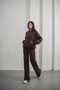 Women's Oversize Embossed Detail K Hooded Track Suit Set - 3