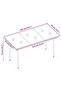 Garden Dining Table Black 140x70x74 cm Steel and Glass - 3