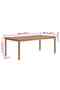 Garden Table 200x100x77 cm Solid Teak Wood - 3