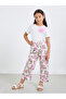 Girls Floral Print Schiffli Pants - 2