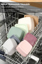12-Piece Striped Square Storage Container Set - Microwave-Safe Organizer Pantry Food Container 6 Size Pink - 5