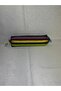 Colorful Glittery Striped Pencil Bag - 3