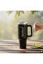 Stainless Steel Mug Black With Handle 40 Oz, - 4