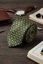 Barrel Style Khaki Patterned Italian Silk Tie İk2225 - 2