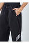 Men Black Striped Oversized Joggers - 3