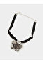 Black Velvet Rose Choker Necklace - 3