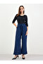 Women Navy Blue Wide Leg Trousers