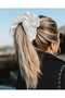 1 Piece Women's White Satin Hair Elastic Scrunchie/Hair Accessory