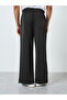 Men Black Wide Leg Scuba Joggers with Patch - 4