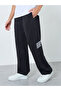 Men Black Striped Oversized Joggers
