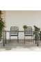 Garden Dining Table | Black | Aluminium and Glass | 190 x 90 cm | Durable