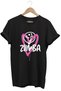 Zumba Fitness Kalp Printed 100% Cotton Regular Fit Crew Neck T-Shirt