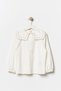 Girl's Shirt Dress with Pocket Detail Beige - 5