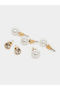 Pack of 6 - Gold Tone Embellished Earrings - 3