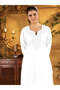 White Rayon Salwar Kameez Set - FFT5828 | White-Size:L-40-Inches - 3