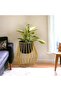 Gold & Black Metal Planter Stand with Pot Included 18 Inch - 7