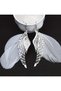Feather and Angel Wing Model Dangle Steel Earrings Stylish Design Suitable for Daily Use Women's Jewelry