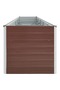 Garden Raised Bed Galvanised Steel 400x80x77 cm Brown - 4