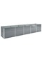 Garden Raised Bed Galvanised Steel 400x80x45 cm Grey