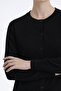 Black Crew Neck Women's Cardigan - 3