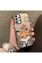 Samsung Galaxy A73 Compatible Heart-Themed Fox Rabbit Printed Case, Friend and Couple Matching Cover