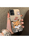 Samsung Galaxy A06 4G/5G Compatible Heart-Themed Fox Rabbit Printed Case, Friend and Couple
